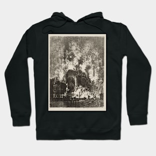 English War Work: Furnaces at Night Hoodie